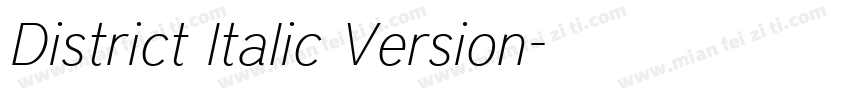 District Italic Version字体转换